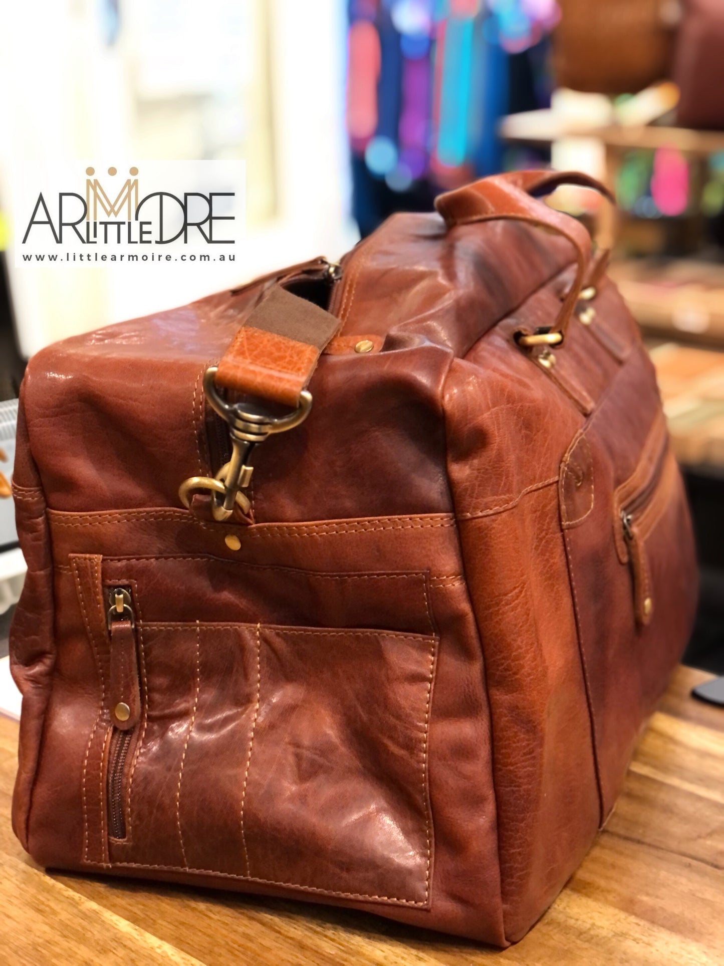Leather Travel Bag / Luggage UARHOB17336