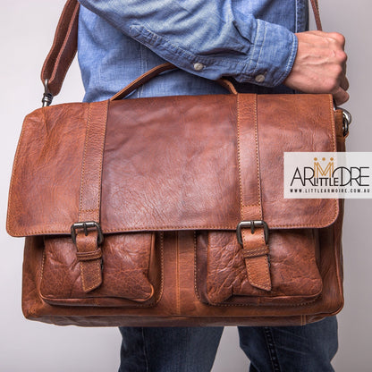 Rugged Hide RH-6000 Emerson Classic Laptop Bag - Little Armoire - Online Leather Goods Store Australia