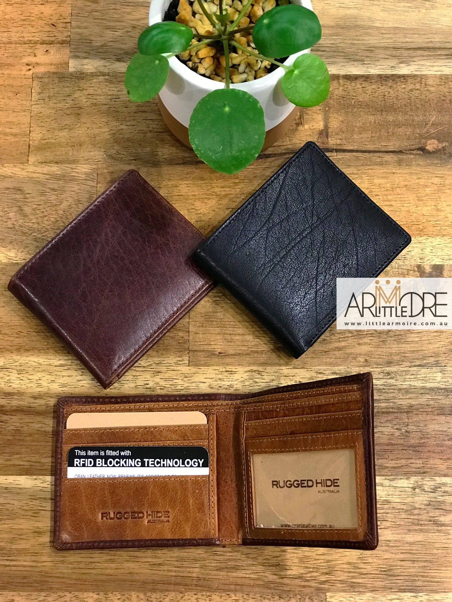 LA6604 Two Tone RFID Leather Mens Wallet