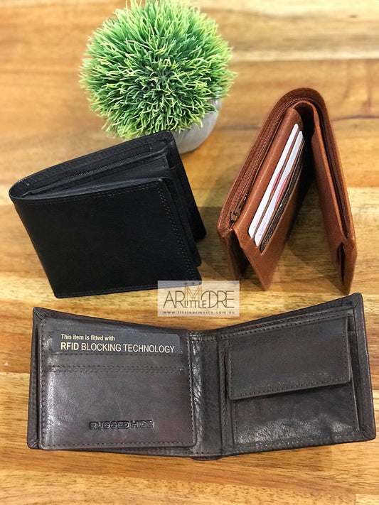 Men's Leather Wallet with Coin Section UARH128