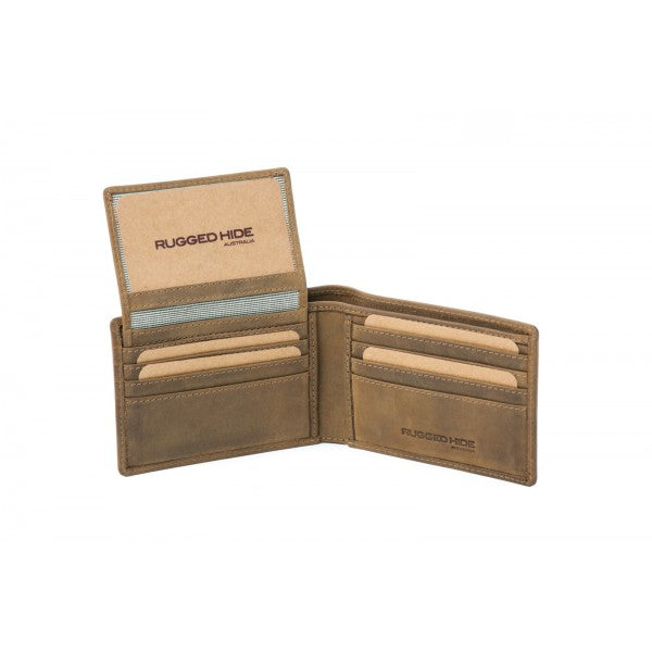 UARH8169 Men's Hunter Leather Wallet with Pull Out ID Section