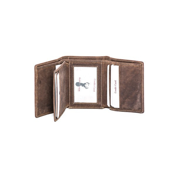 Rugged Hide RH-8195 Sid - Tri Fold Hunter Leather Wallet - Little Armoire - Online Leather Goods Store Australia